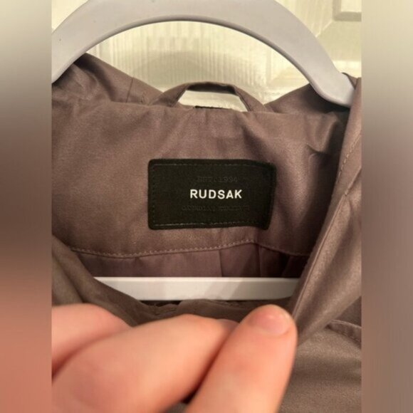 Rudsak Leather Trim Brown Coat - Picture 2 of 5